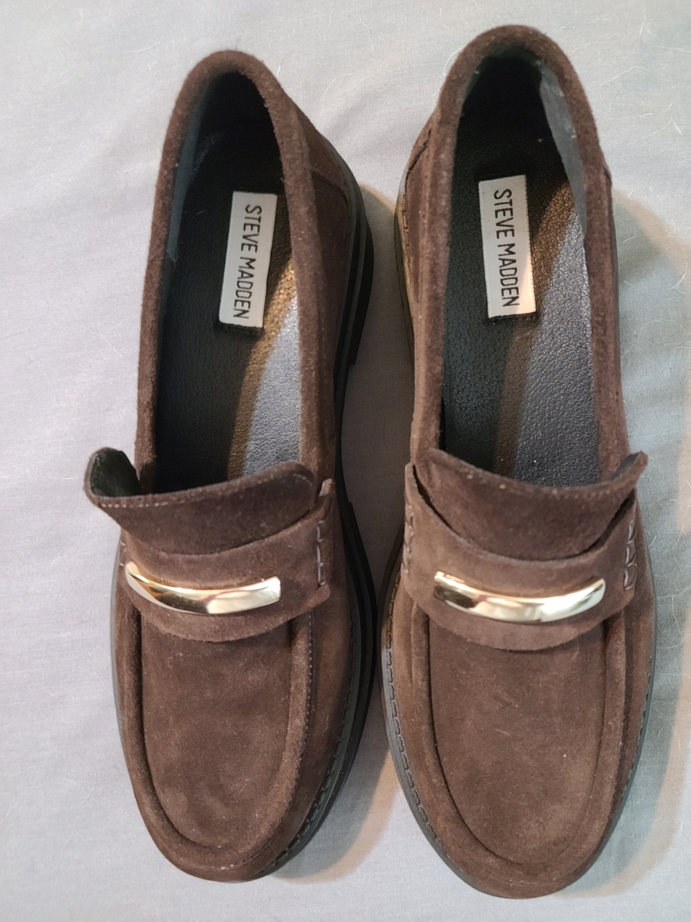 Steve Madden Brown Suede Loafers